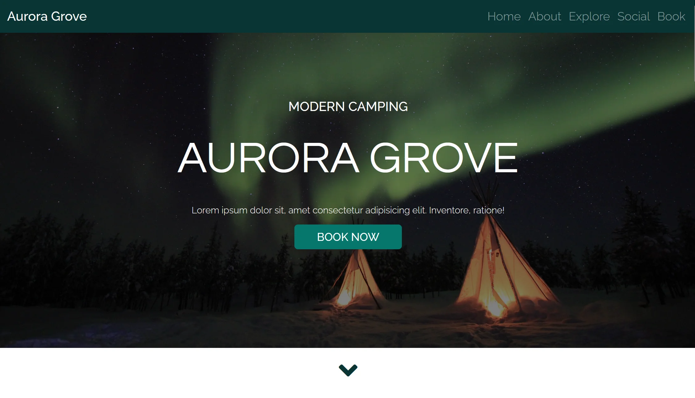 Aurora Grove camping website